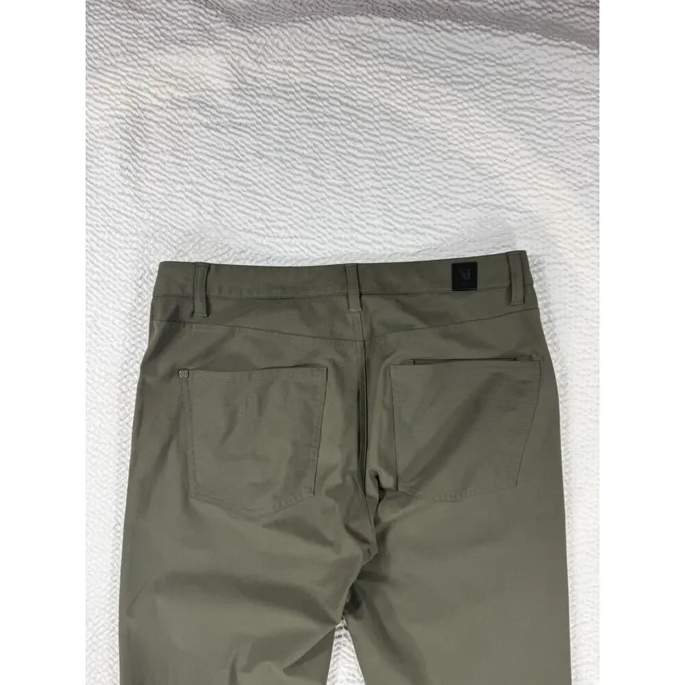 Vuori Pants Mens 32x27 Green Meta Stretch Performance Athletic Travel Golf